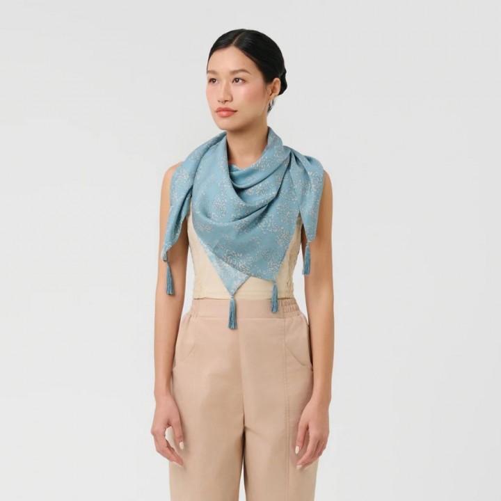 Silk scarf TIMESQUARE - INLAY BLOOM 90*100cm